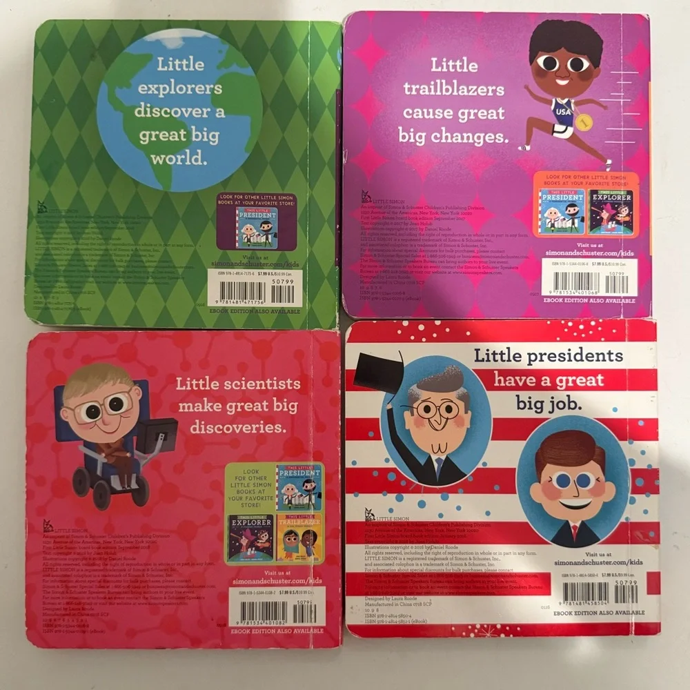 This Little Explorer, Trailblazer, President, Scientist Board Book Set